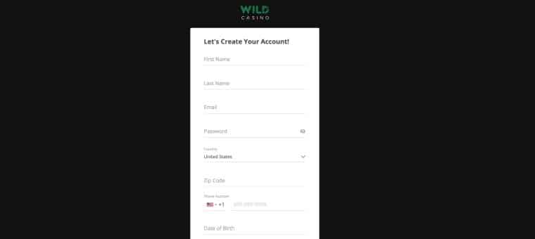 Wild Casino Signup