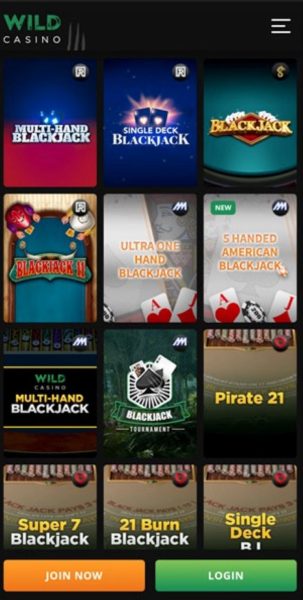wild casino mobile site