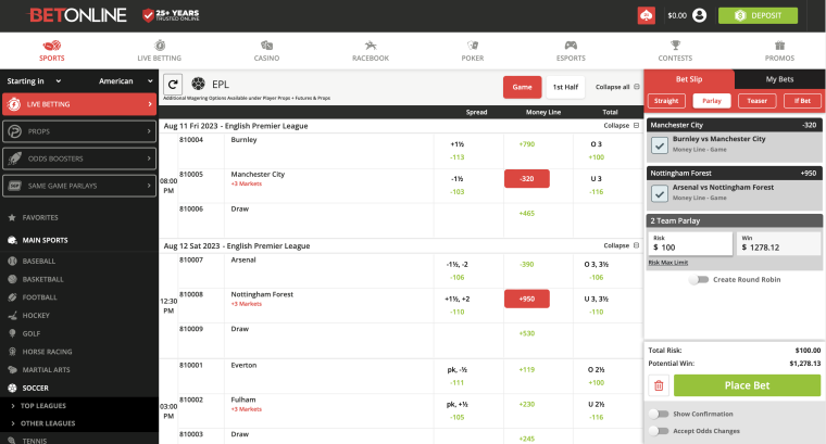 BetOnline bet picks