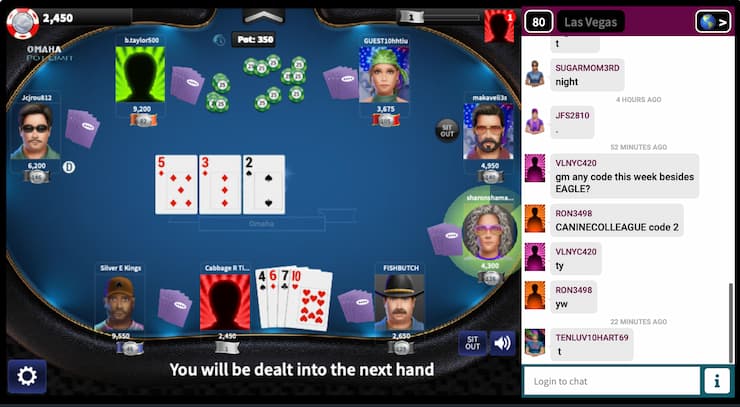 Omaha Poker Flop