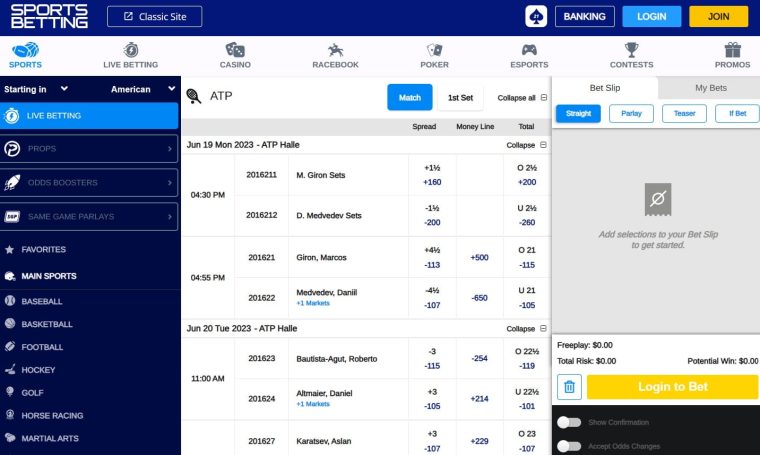sports betting for paroli system