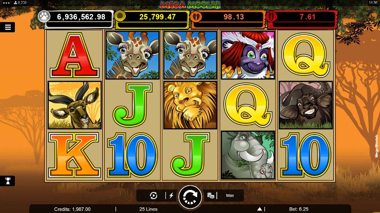 Slots Bankroll management - Mega Moolah
