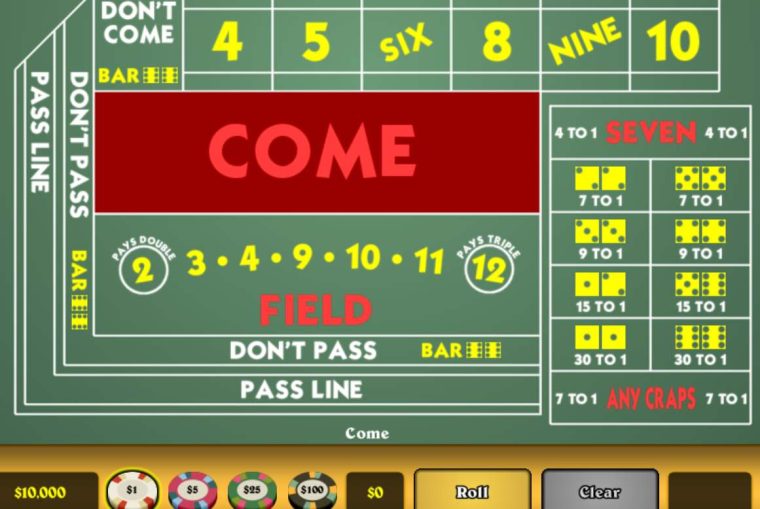 1-3-2-6 system for Craps