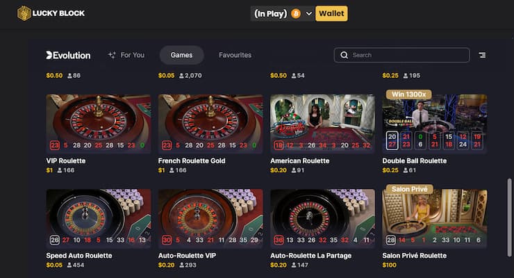 roulette lobby