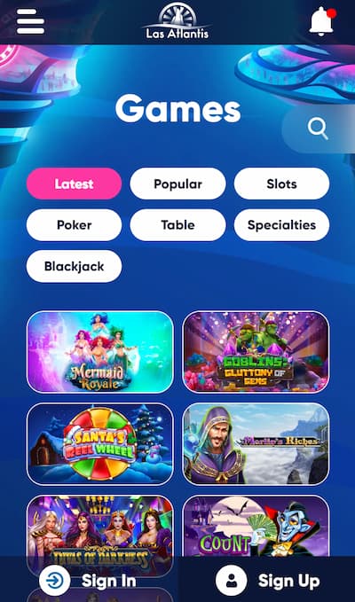 Las Atlantis Mobile lobby