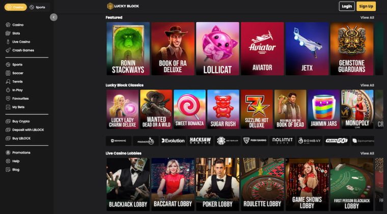 Lucky Block Home Page