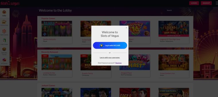 Inclave Casino login