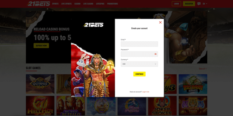21bets new account